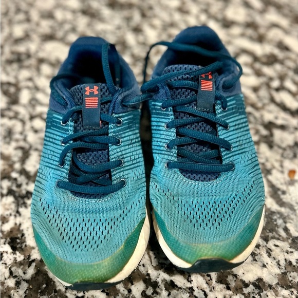 Under Armour Kids Pursuit Blue Athletic Shoes - Picture 2 of 4